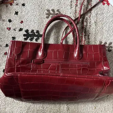 새상품급 빨간색 크로커다일풍 백