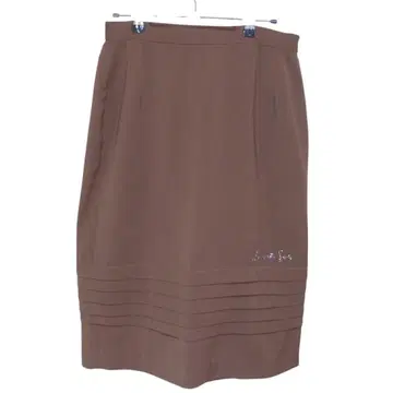 이타리야 타이트 스커트 비쥬 브라운 XL 상당 무릎 기장 플리츠