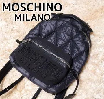 MOSCHINO/모스키노 밀라노 퀼팅 백팩 블랙