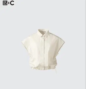 유니클로 크롭 셔츠 슬리브리스 M