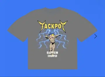 2개 세트 jackpotmarket 티셔츠 그레이 2XL 사이즈