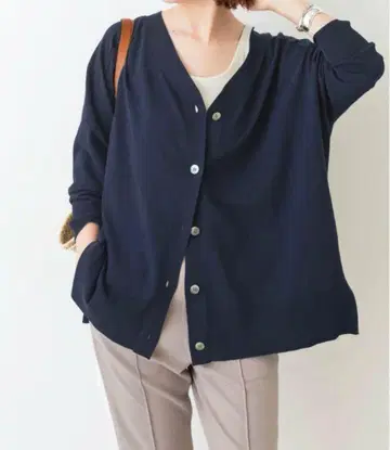 새상품 Spick & Span 2way 네이비 가디건 오버 사이즈