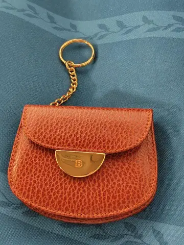 BALLY 브라운 가죽 코인 케이스