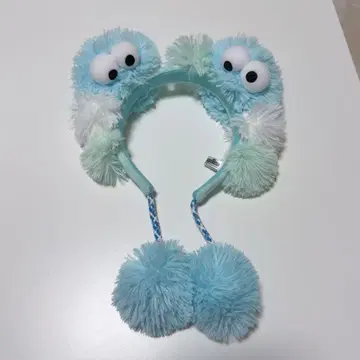 USJ 푹신푹신 머리띠 스카이블루 파스텔 컬러 쿠키 몬스터
