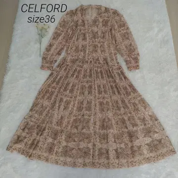 [컨디션 최상] 셀포드 CELFORD 페이즐리 패널 원피스 36