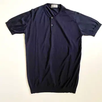 새상품급 john smedley 씨 아일랜드 코튼 헨리넥 니트