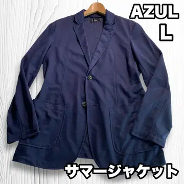 AZUL 썸머 자켓 L 네이비 자켓 언컨시어 소재
