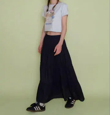앨리슨 브라운 미사용 새상품 GARDEN TIERED SKIRT 네이비