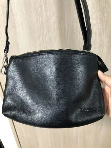 소가죽 블랙 가죽 숄더백
