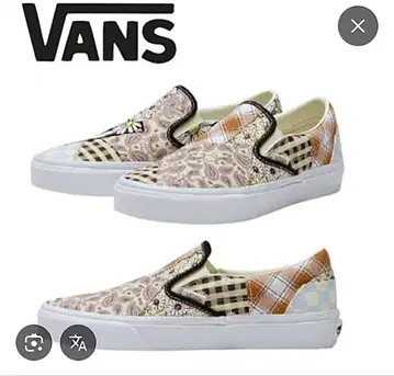 vans 슬립온 페이즐리 체크 꽃 26.5cm