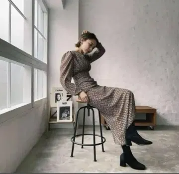 kunthmarf Link 포멀 드레스 리치 패턴 레이디 원피스