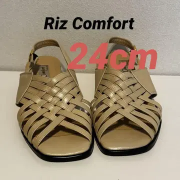 Riz Comfort 24cm 골드 뜨개질 디자인 컴포트 샌들