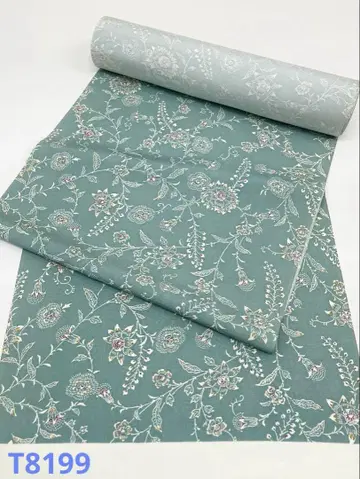 코몬 문양 전체 패턴 순수 실크 옷감