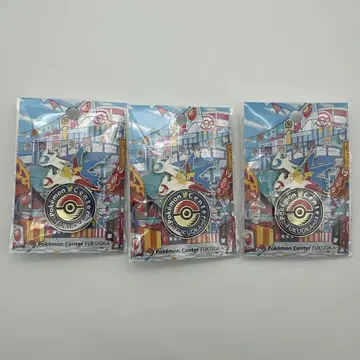 포켓몬 센터 후쿠오카 로고 핀즈 3개 세트