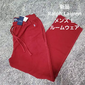 새상품 Ralph Lauren 남성용 L 룸웨어 크림슨 포니 자수