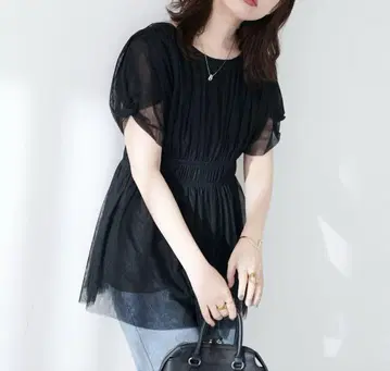 내추럴 꾸뛰르 osono 튤 레이스 튜닉