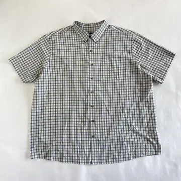 vintage 체크 셔츠 숏 기장 cityboy Y2K e263