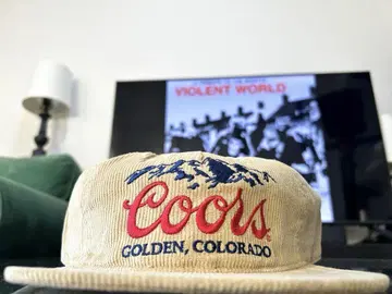 USA Coors 쿠어스 맥주 코듀로이 캡 베이지