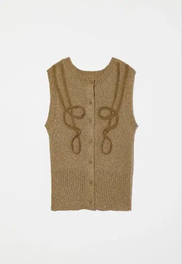 Eaphi TAPE EMBROIDERY MIX KNIT 브라운