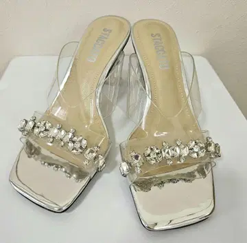 STACCATO 클리어 힐 샌들 23cm