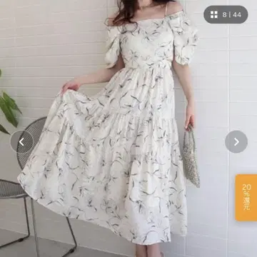 ROYAL PARTY 오프숄더 꽃무늬 맥시 원피스