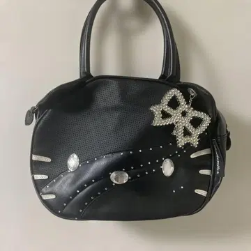 헬로키티 Leatherette 콜라보 블랙 핸드백