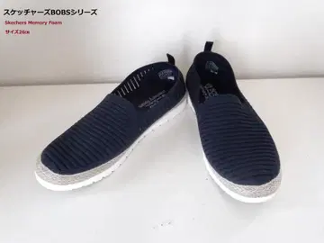 스케쳐스 BOBS 시리즈 스니커즈/슬립온 26cm/네이비