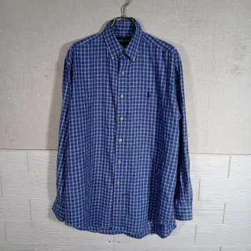 90년대 Ralph Lauren YARMOUTH 체크 셔츠 코튼