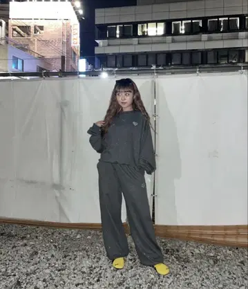 HTH glitter sweat 셋업 그레이