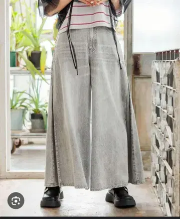 니코앤드 슈퍼 플레어 배기 데님 L