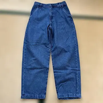 무인양품 나무 열매로 만든 카복 혼합 데님 와이드 테이퍼드 팬츠 중고