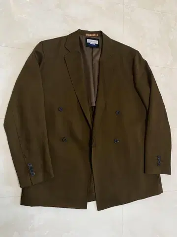 MAISON SPECIAL 브라운 더블 브레스트 자켓 00 사이즈