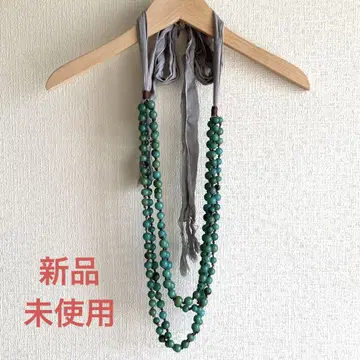 미사용 새상품 비즈 롱 목걸이 벨기에산