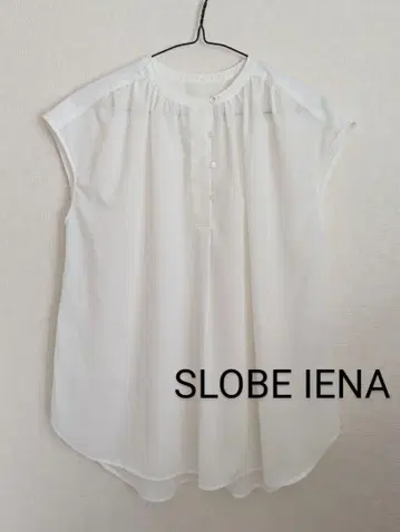 SLOBE IENA 린넨 블렌드 프렌치 슬리브 시어 블라우스