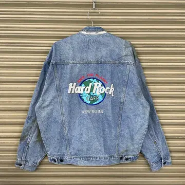 단 한 벌 90년대 하드 록 뉴욕 데님 트래커 자켓 used