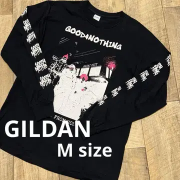 GILDAN M 블랙 티셔츠 GOOD4NOTHING 24A237
