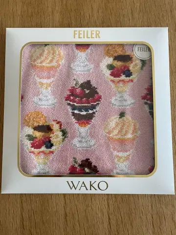 미개봉 새상품 페일러 와코 WAKO PARFAIT 손수건 핑크