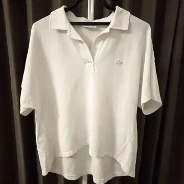 LACOSTE 스키퍼넥 피케 셔츠 화이트 38