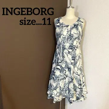 INGEBORG 잉게보그 올 패턴 프릴 티어드 플레어 원피스