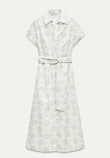 자라 [ZARA] 자수 미디 원피스