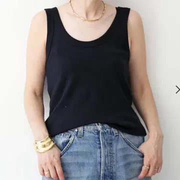 Deuxieme Classe Mme. RIB 탱크탑 네이비
