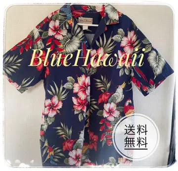 Blue Hawaii 알로하 셔츠 네이비 꽃무늬