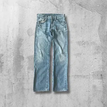 vintage 데미지 데님 수염 스트레이트 캐주얼 아메카지 모드
