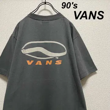 90s 빈티지 올드 반스 티셔츠 백 프린트 구 택 새상품급