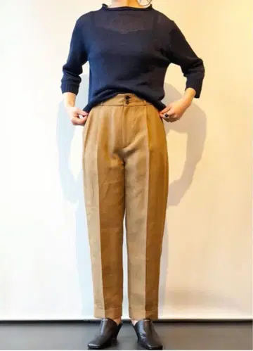 LINEN HOPSACK(BROWN) 린넨 팬츠 마가렛호웰