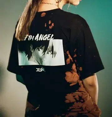 x-girl 에반게리온 티셔츠 L 사이즈 엑스걸 나기사 카오루