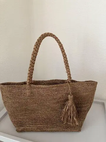 MAISON N.H PARIS 라피아 바스켓 백