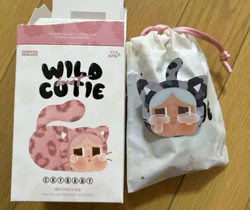 팝 마트 크라이 베이비 고양이 봉제 인형 펜던트 고양이 데님
