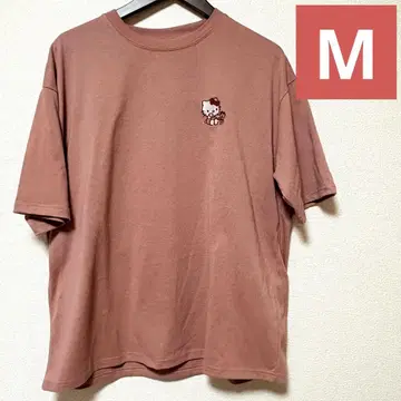 산리오 헬로키티 타이니참 엠보싱 가공 핑크 반팔 티셔츠 M