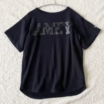 아메리카나 티셔츠 맨투맨 반팔 AMEY 프린트 네이비